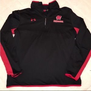 Wisconsin Badgers Under Armour quarter zip. Great condition size large.